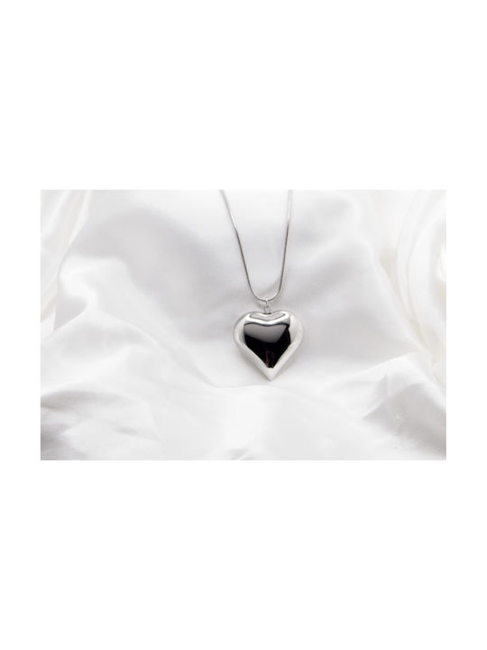 Necklace with design Heart from Steel