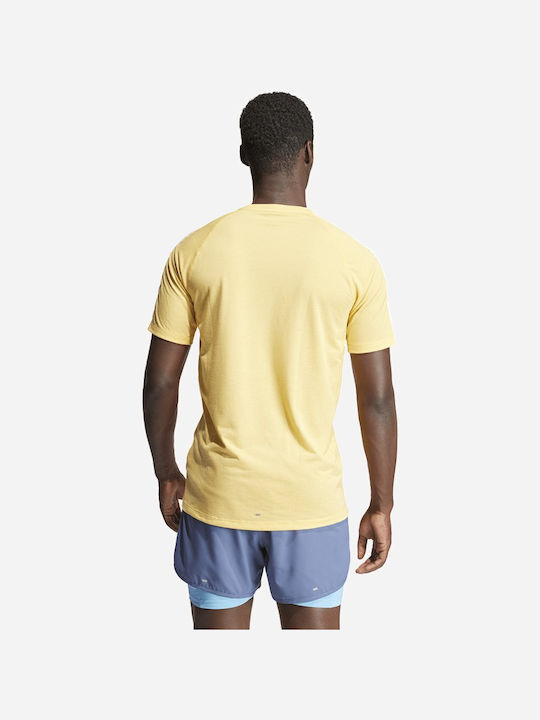 Adidas Own The Run Men's Athletic T-shirt Short Sleeve Yellow