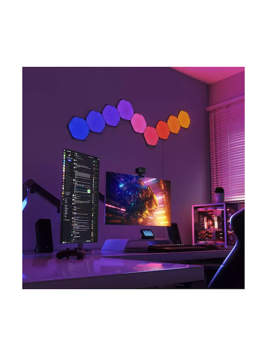 Nanoleaf Διακοσμητικό Φωτιστικό Shapes LED RGBW 9τμχ 20εκ.