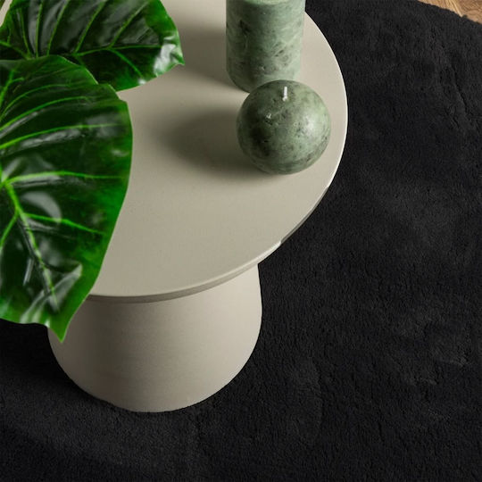 vidaXL Huarte Antiderapant Covor Rotund Negru