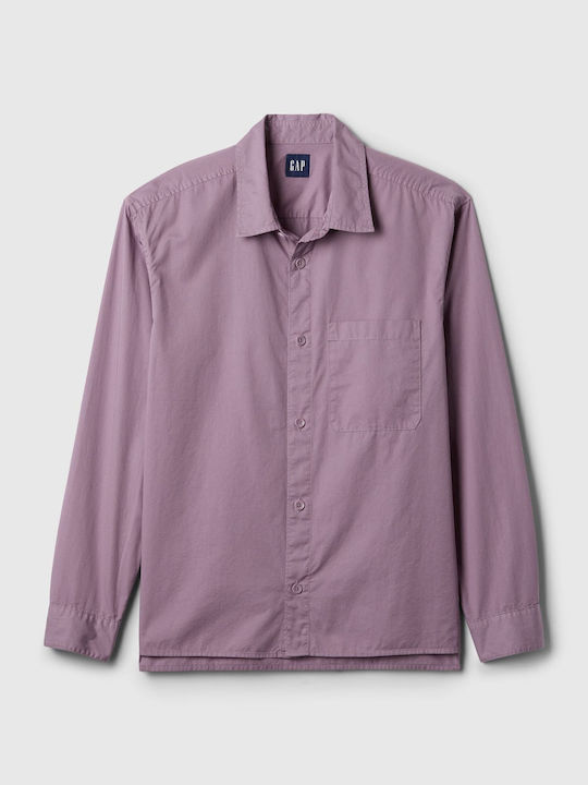 Μακρυμάνικo Βαμβακερό Πουκάμισο Amethyst Purple