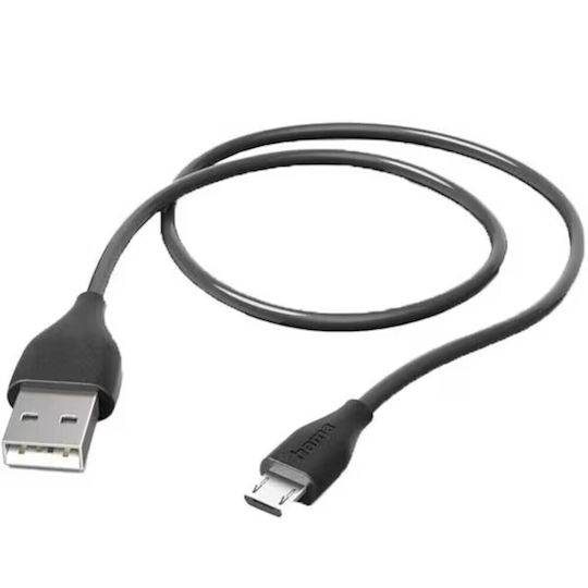 HAMA с USB-A порт и кабел micro USB 19.5W Power Delivery / Quick Charge 3.0 Черен (00201621)