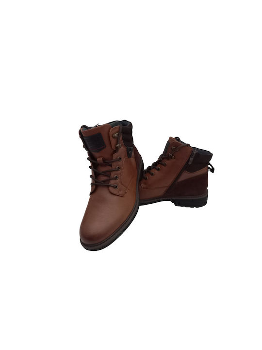 Elong Men's Leather Boots Brown