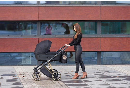 Adamex Belissa Special Edition Verstellbar 2 in 1 Baby Kinderwagen Geeignet für Neugeborene Schwarz
