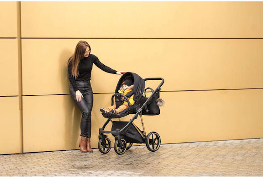 Adamex Belissa Special Edition Verstellbar 2 in 1 Baby Kinderwagen Geeignet für Neugeborene Schwarz