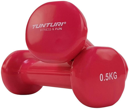 Tunturi Винилови Dumbbells Кръгло Винилово Барбели 1 x 0.5кг