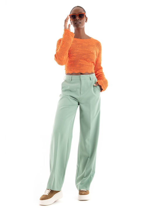 Only Damen Langarm Pullover Orange