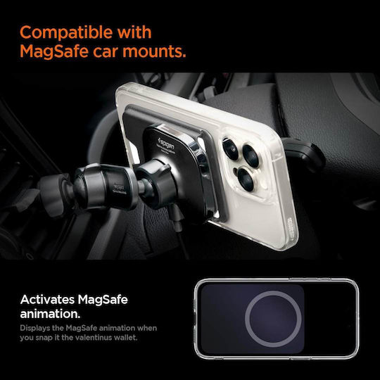 Spigen MagSafe Θήκη Καρτών Valentinus σε Μαύρο χρώμα
