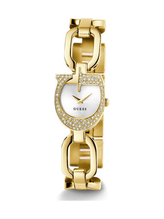 Guess Women's Watch Chronograph with Gold Metal Bracelet