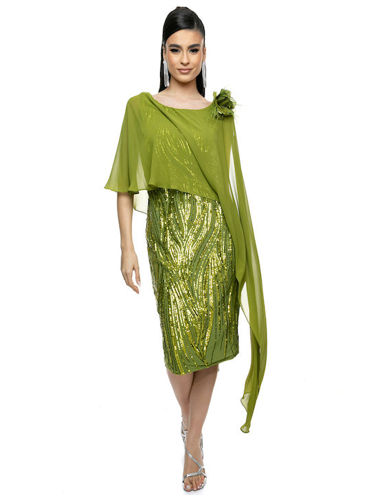 RichgirlBoudoir Midi Rochie de Seară Verde