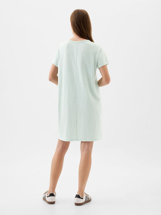 Mini T-Shirt Dress Soft Mint Green