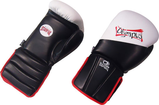 Olympus Sport Boxing Gloves Leather for Match Black