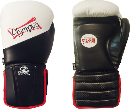 Olympus Sport Boxing Gloves Leather for Match Black