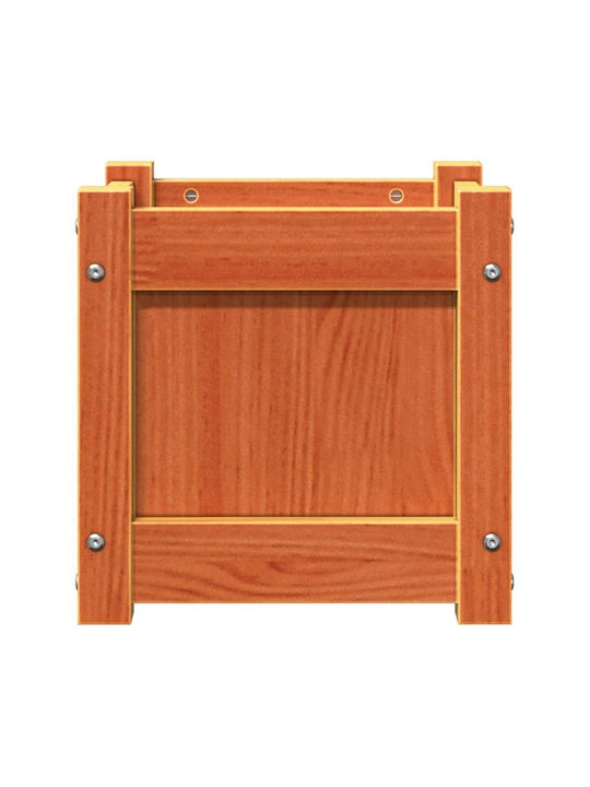 vidaXL Масивно дърво Кутия за саксии Дърво Кафяв 31x31x31см.