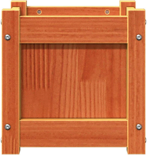 vidaXL Solid Wood Planter Box Wooden Brown 31x31x31cm.