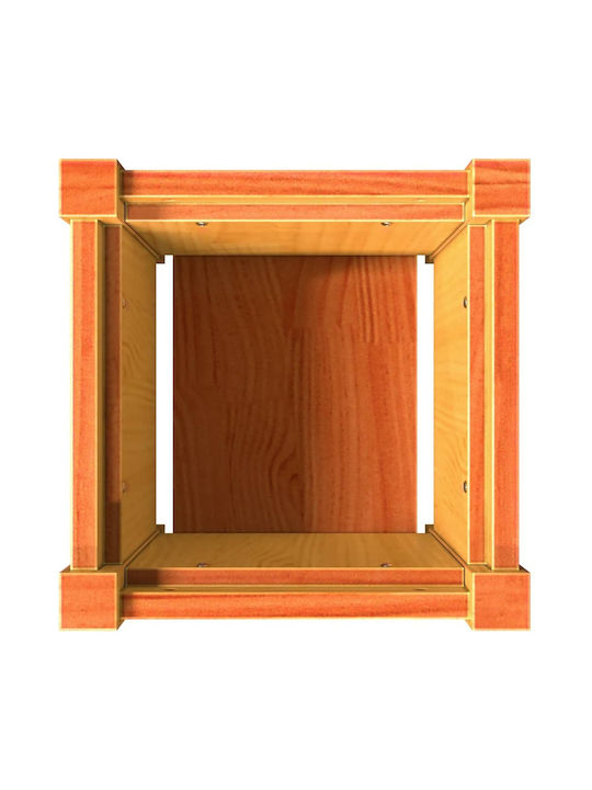 vidaXL Масивно дърво Кутия за саксии Дърво Кафяв 31x31x31см.