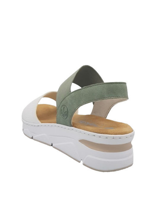 Rieker Women's Flat Sandals Anatomic in White Color