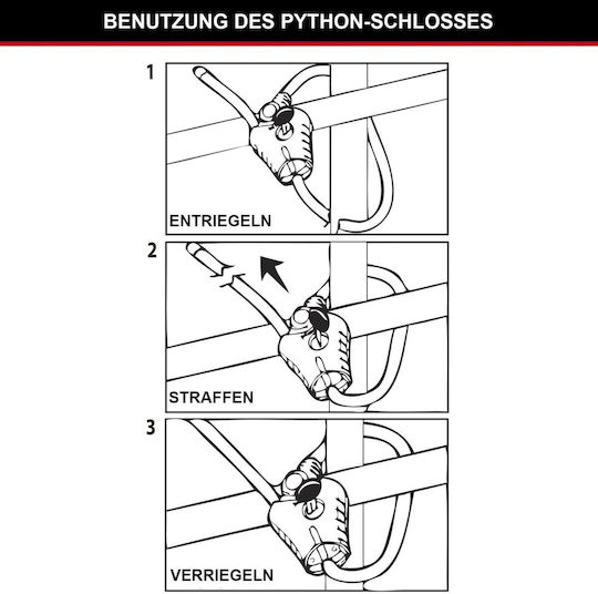 Master Lock Python mit Schlüssel Schwarz