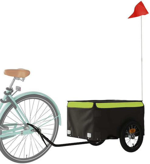 Vidaxl Remorcă Pentru Bicicletă Negru Gri 30 Kg Fier