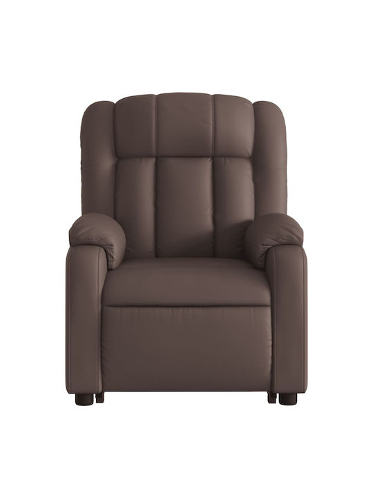 Relax Armchair Massage with Footstool from Leatherette Glass. Coffee 78x92x98cm