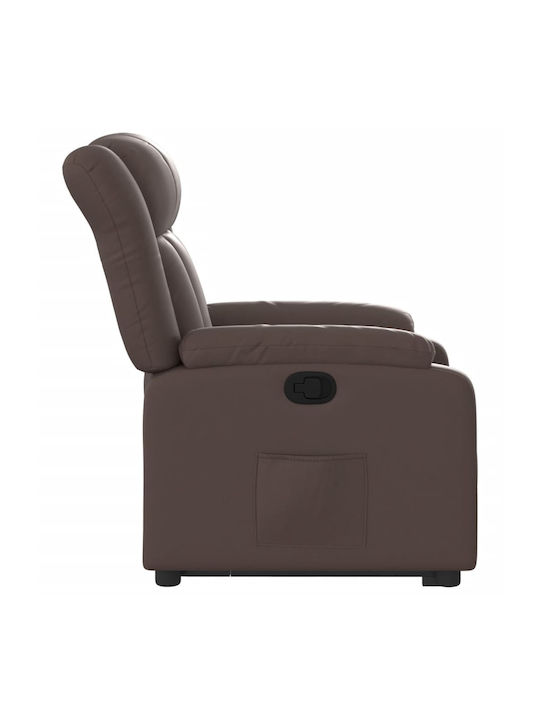 Relax Armchair Massage with Footstool from Leatherette Glass. Coffee 78x92x98cm