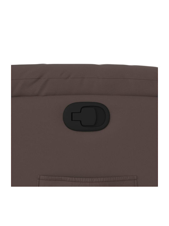 Relax Armchair Massage with Footstool from Leatherette Glass. Coffee 78x92x98cm
