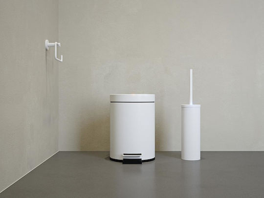 Verdi Metallic Toilet Brush White