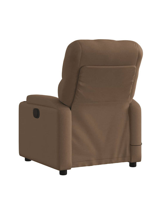 Πολυθρόνα Relax Massage με Υποπόδιο Καφέ 74x86.5x93.5cm