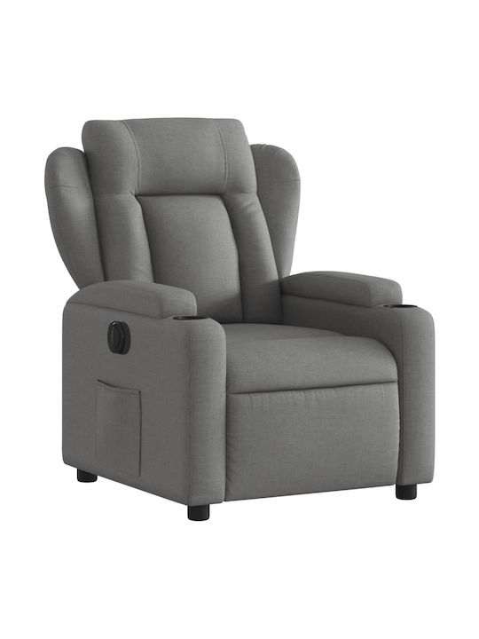 Relax Armchair with Footstool Dark Grey 77x94.5x100cm