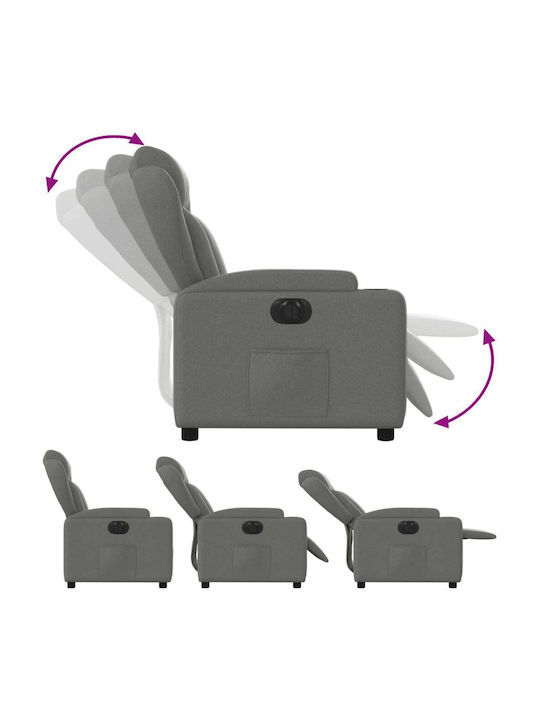 Relax Armchair with Footstool Dark Grey 77x94.5x100cm