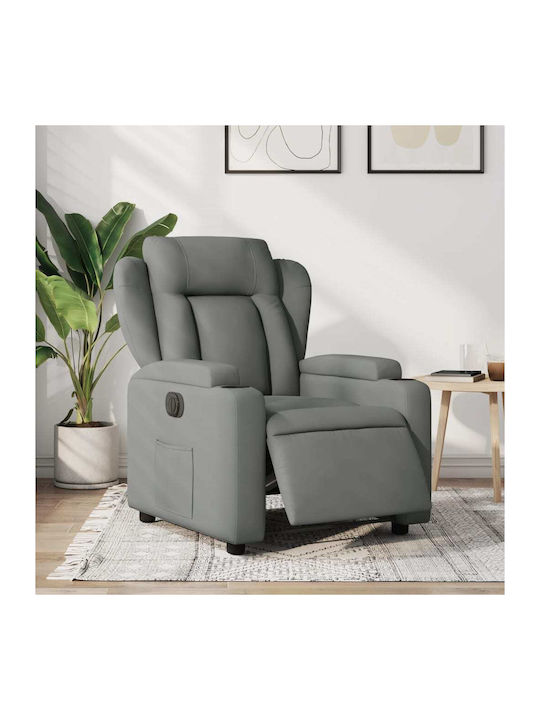 Relax Armchair with Footstool Dark Grey 77x94.5x100cm