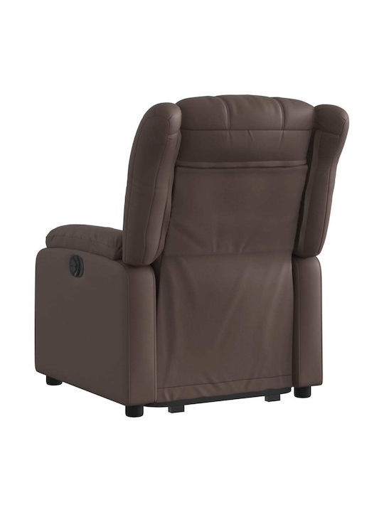 Relax Armchair with Footstool from Leatherette Synthetic Leather 78x92x98cm