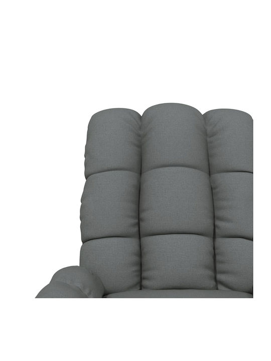 Relax Armchair Massage with Footstool Dark Grey 74x99x102cm