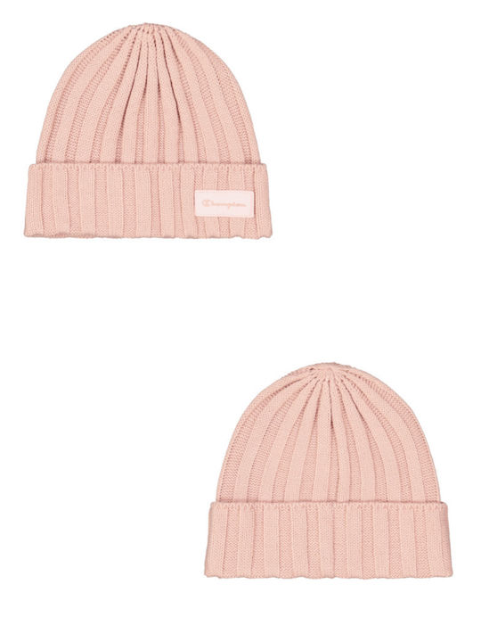 Beanie Unisex Σκούφος Πλεκτός σε Ροζ χρώμα