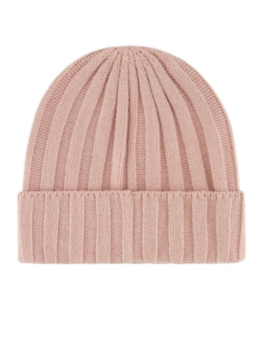 Beanie Unisex Σκούφος Πλεκτός σε Ροζ χρώμα
