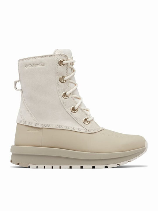 Moritza Shield Omniheat Δερμάτινες Γυναικείες Μπότες Χιονιού Λευκές