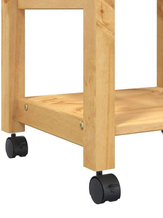 vidaXL Ραφιέρα Κουζίνας Ξύλινη 3 Θέσεων Ροζ 48x40x90cm