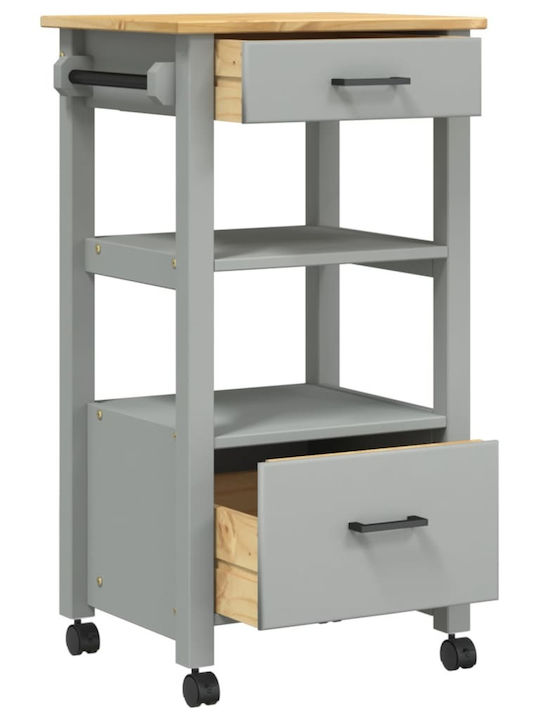 vidaXL Ραφιέρα Κουζίνας Ξύλινη 4 Θέσεων Ροζ 48x40x90cm