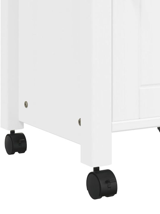 vidaXL Кухненски Стелаж Дървен 2 Позиции Розов 48x40x90см