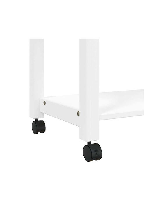 vidaXL Кухненски Стелаж Дървен С 3 Позиции Розов 84x40x90см
