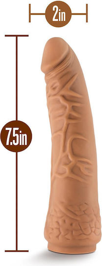Blush Lock On Hexanite Glass Dildo With Suction Cup Mocha 19cm