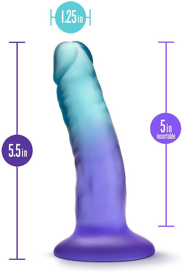 Blush B Yours Morning Dew Glass Dildo With Suction Cup Indigo 13cm