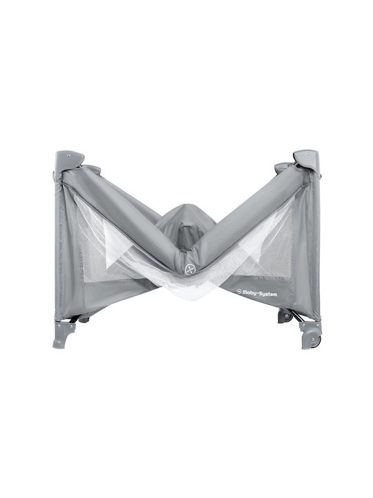 Moby System Happy Traveller Basic Laufstall mit Matratze Gray 128x68cm