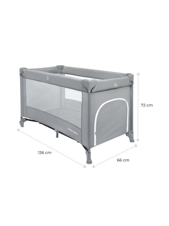 Moby System Happy Traveller Basic Laufstall mit Matratze Gray 128x68cm