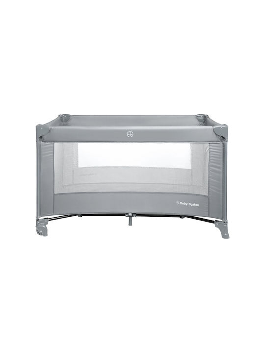 Moby System Happy Traveller Basic Laufstall mit Matratze Gray 128x68cm