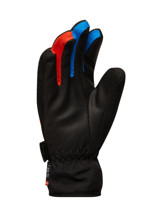 Cairn Styl J C-Tex Azure Scarlet Kids Ski & Snowboard Gloves Black