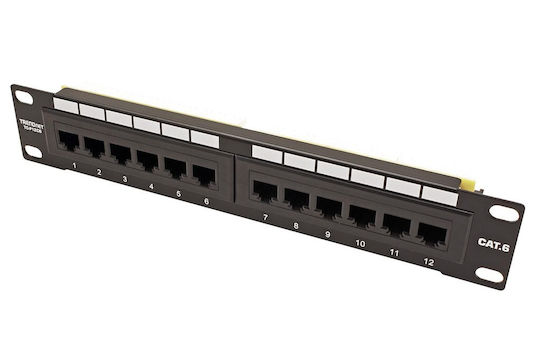 Trendnet Patch Panel Unshielded για Rack 10" 12 Θυρών cat6 Μαύρο