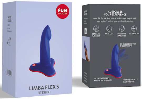 Fun Factory Limba Small Дилдо Със смукателна чашка Син 12см