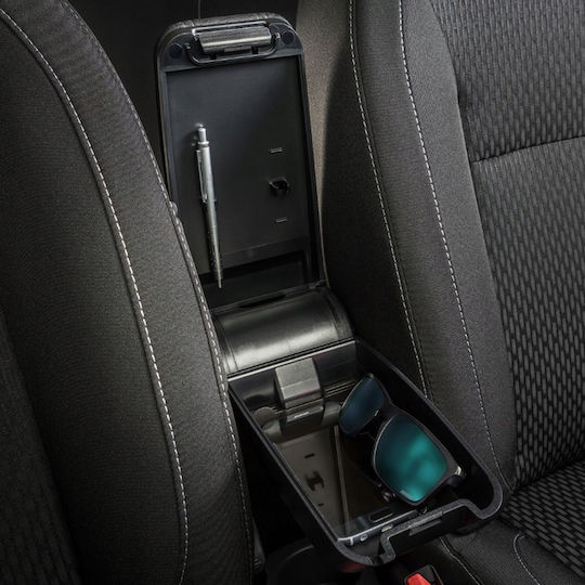 Rati Armster Car Leather Armrest for Dacia Duster Black