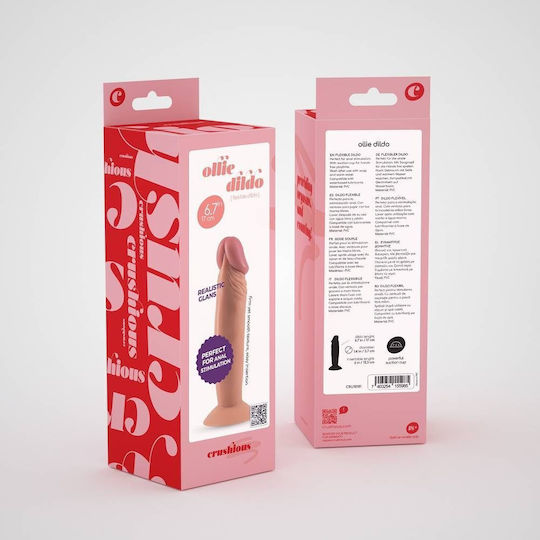 Crushious Dildo Realistic Cu Ventuză Flesh 17cm